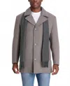 London Fog Amity Single Breasted Wool Jacket In Medium Grey In Gray