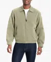 London Fog Auburn Light Weight Zip Front Golf Jacket In Cement In Green