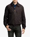 London Fog Auburn Light Weight Zip Front Golf Jacket In Dark Brown In Brown