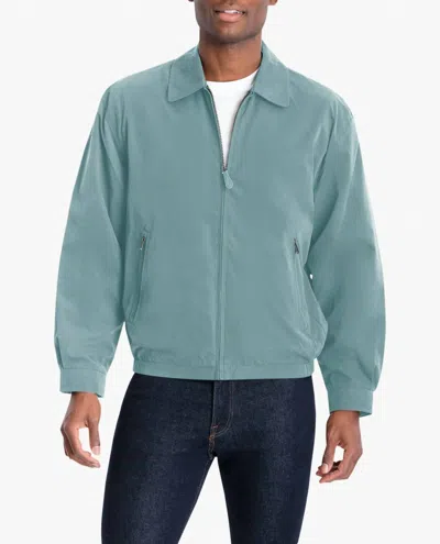London Fog Auburn Light Weight Zip Front Golf Jacket In Light Blue