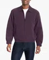 London Fog Auburn Light Weight Zip Front Golf Jacket In Maroon In Purple