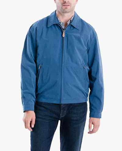 London Fog Auburn Light Weight Zip Front Golf Jacket In Pacific Blue