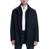 London Fog Berne Mens Winter Micro Twill Car Coat In Black