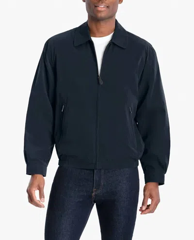 London Fog Auburn Light Weight Zip Front Golf Jacket In Navy In Blue