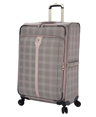 London Fog Brentwood Iii 29" Expandable Spinner Softside In Rose Charcoal