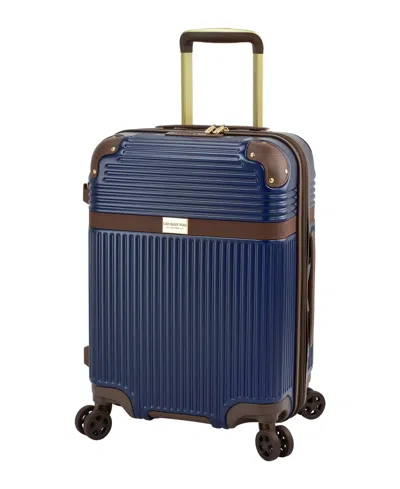 London Fog Brentwood Iv 20" Expandable Spinner Carry-on Hardside In Blue