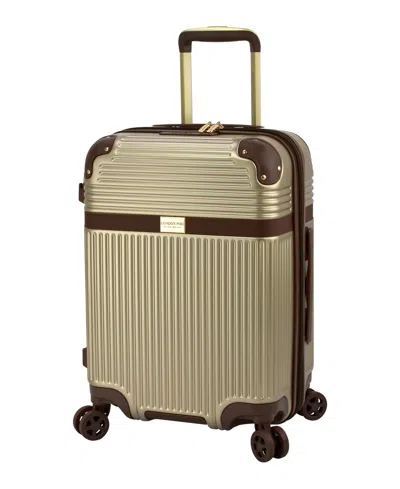 London Fog Brentwood Iv 20" Expandable Spinner Carry-on Hardside In Brown