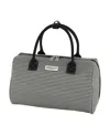 London Fog Cambridge 16" Classic Satchel In Black White Houndstooth
