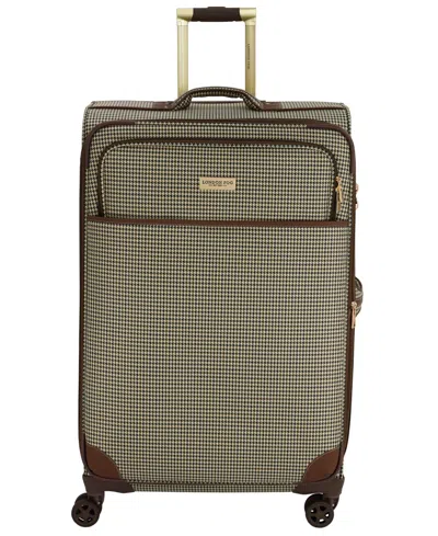 London Fog Cambridge 29" Expandable Spinner In Olive Houndstooth