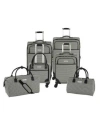 London Fog Cambridge Luggage Collection In Black White Houndstooth
