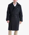 London Fog Classic Double Breasted Trench Coat In Black In Black