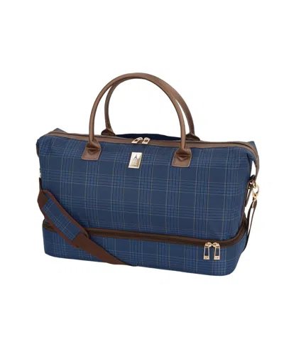 London Fog Closeout!  Brentwood Iii 20" Drop Bottom Duffel, Created For Macy's In Blue