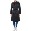 London Fog Cotton Blend Trench In Black