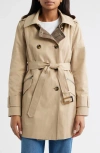 London Fog Double Breasted Trench Raincoat