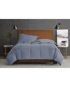 London Fog Garment Wash Comforter Set In Blue