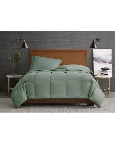 London Fog Garment Wash Comforter Set In Green