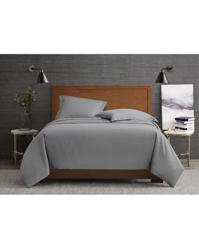 London Fog Garment Wash Duvet Cover Set In Gray