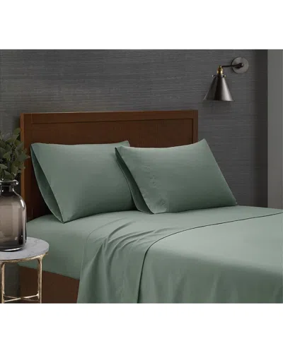 London Fog Garment Wash Sheet Set In Green