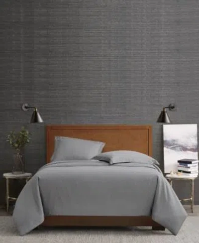London Fog Garment Wash Solid Duvet Cover Sets In Gray