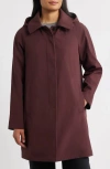 London Fog Heritage Bonded Trench Raincoat With Removable Hood In Burgundy