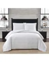 London Fog Herringbone Flannel Comforter Set In White