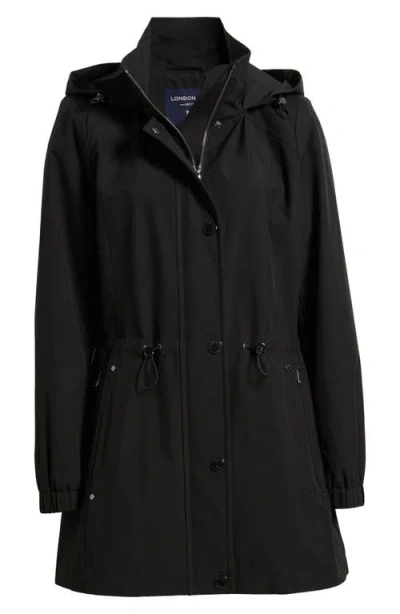 London Fog Hooded Jacket In Black