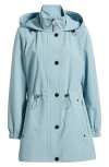 London Fog Hooded Jacket In Ocean Blue