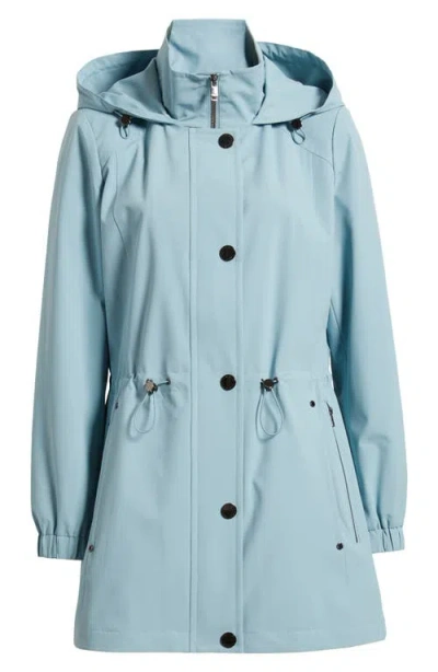London Fog Hooded Jacket In Ocean Blue