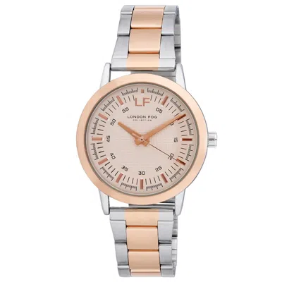 Pre-owned London Fog Inverness Bracelet Watch (lf021) In Two Tone Rose Gold