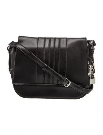 Pre-owned London Fog Leather Crossbody Bag In Black