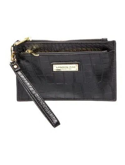 Pre-owned London Fog Leather Crossbody Bag W/ Tags In Black