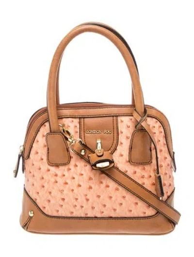 Pre-owned London Fog Leather Top Handle Bag In Neutral