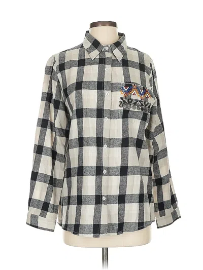 Pre-owned London Fog Long Sleeve Button Down Shirt In Gray