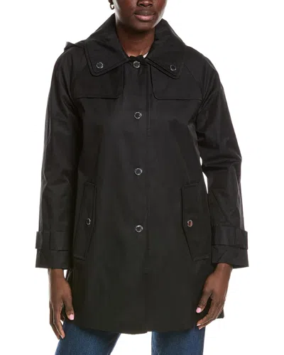 London Fog Medium Coat In Black