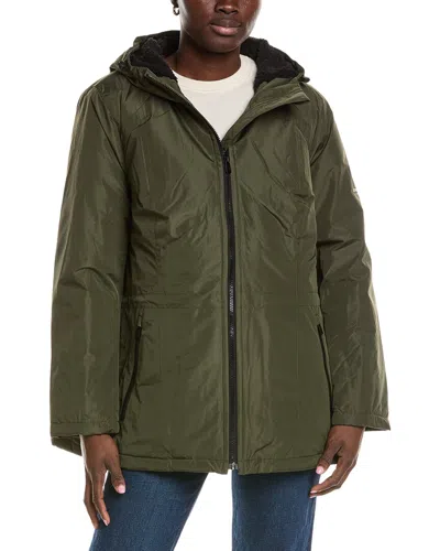 London Fog Medium Rain Coat In Green