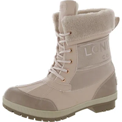 London Fog Mely Womens Faux Leather Logo Winter & Snow Boots In Multi