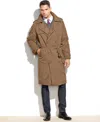 London Fog Men Classic Fit Iconic Belted Trench Raincoat In Chino