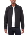 London Fog Men's Hipster Stretch Water-resistant Full-zip Jacket In Black
