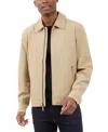 London Fog Men's Hipster Stretch Water-resistant Full-zip Jacket In Camel
