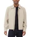 London Fog Men's Hipster Stretch Water-resistant Full-zip Jacket In Cement