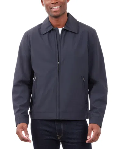 London Fog Men's Hipster Stretch Water-resistant Full-zip Jacket In Navy