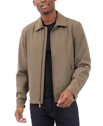 London Fog Men's Hipster Stretch Water-resistant Full-zip Jacket In Olive