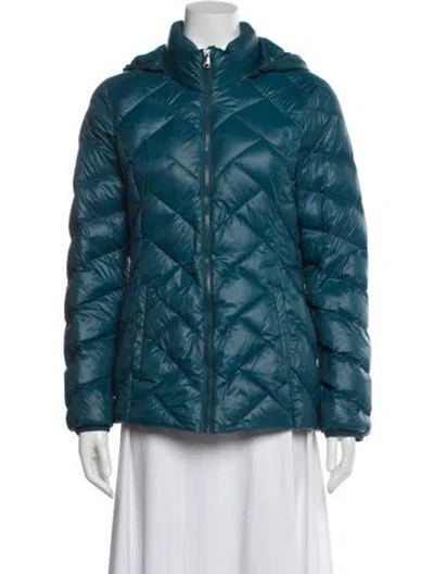 Pre-owned London Fog Nylon Down Jacket In Blue