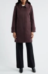 London Fog Oversize Single Breasted Hooded Raincoat In Red