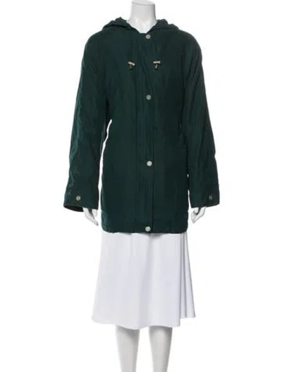 Pre-owned London Fog Parka In Green