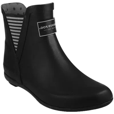 London Fog Piccadilly Womens Rubber Rain Boots In Black