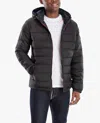 London Fog Plainfield Hooded Puffer Jacket In Black In Black