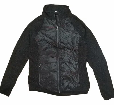Pre-owned London Fog Quilted Fleece Jacket In Black