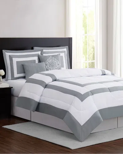 London Fog Raynes Hotel 5pc Comforter Set In Gray