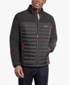 London Fog Ridgewood Mix Media Midweight Jacket In Black In Black